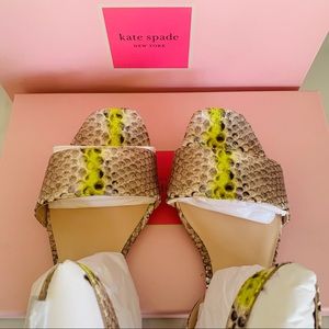 NWT Kate Spade Lucia Snakeskin Look Sandals